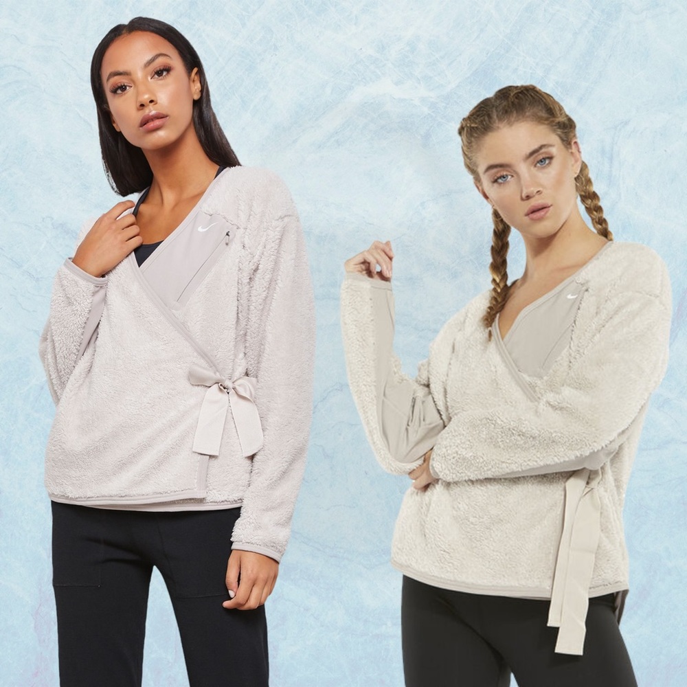 NIKE Women’s Training Sherpa Wrap Sweater